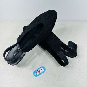 VANELI ABIRA SLINGBACK PUMPS Women's Size7,5M   BLACK KNITTED UPPER NEW!!